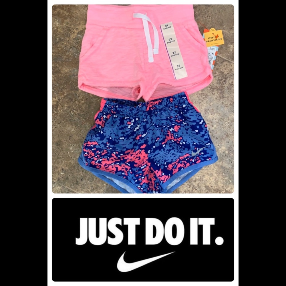 Nike and Cat and Jack size 2T girls shorts - Picture 1 of 7